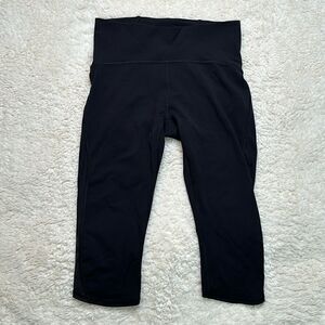 Lululemon Train Times Crop 17" Black Mesh High Rise Leggings Full On Luxtreme 8